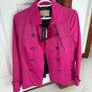 Banana Republic Pink Trench Coat Double-Breasted